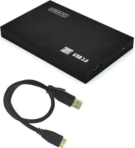 HWAYO 2.5'' 1TB Ultra Slim Portable External Hard Drive USB3.0 HDD Storage for PC/Desktop/Laptop/MacBook/Chromebook/Xbox One (Black) in Kuwait