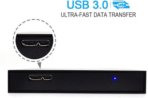 HWAYO 2.5'' 1TB Ultra Slim Portable External Hard Drive USB3.0 HDD Storage for PC/Desktop/Laptop/MacBook/Chromebook/Xbox One (Black) in Kuwait
