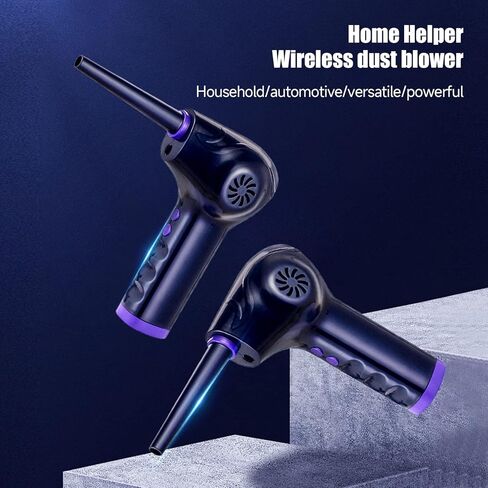منفضة هواء كهربائية من MOSHOU، منفضة هواء مضغوطة 45000 دورة في الدقيقة مع ضوء LED، 3 سرعات منفاخ هواء لاسلكي بقوة 10000 مللي أمبير في الساعة لتنظيف لوحة مفاتيح الكمبيوتر، منفضة هواء السيارة القابلة لإعادة الشحن، منفضة هواء مضغوطة in Kuwait