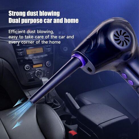 منفضة هواء كهربائية من MOSHOU، منفضة هواء مضغوطة 45000 دورة في الدقيقة مع ضوء LED، 3 سرعات منفاخ هواء لاسلكي بقوة 10000 مللي أمبير في الساعة لتنظيف لوحة مفاتيح الكمبيوتر، منفضة هواء السيارة القابلة لإعادة الشحن، منفضة هواء مضغوطة in Kuwait