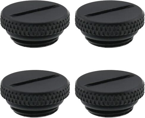 Mutai G1/4 Plug 4PCS G1/4 inch Water Stopper Black Brass Flat Plug Stop Fitting with O-Ring for PC Water Cooling Systems in Kuwait