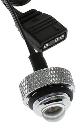 اكس اس بي سي قابس فارغ باضاءة LED 3 سنون ايه ار جي بي 5 فولت G1/4 انش، كروم in Saudi Arabia