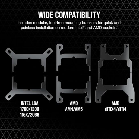 Corsair iCUE H100i RGB Elite, CW-9060058-WW, Liquid CPU Cooler (16 Dynamic RGB LEDs, 120mm AF Elite Series FDB Fans, 240mm Radiator - Black (Renewed) in Saudi Arabia