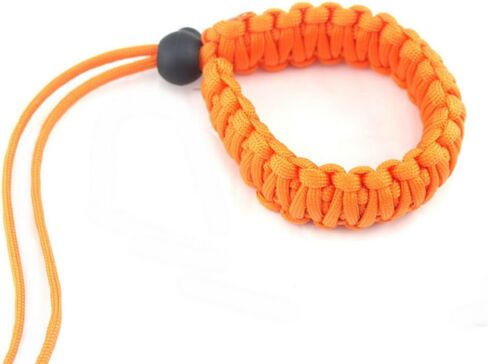 AKOAK Braided 550 Paracord Adjustable Camera Wrist Strap,Safety Strap for Video Camcorder,Binoculars and DSLR Camera,Orange in Saudi Arabia
