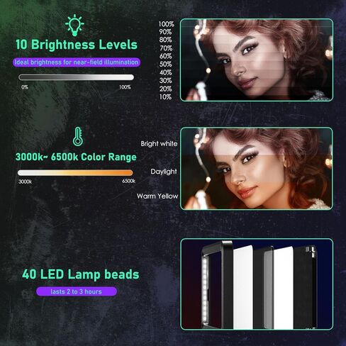 Eicaus Rechargeable Selfie Light with Clip and Adapter for Phone＆Camera-Perfect for TikTok, Selfie, Video Conference-Compatible with iPhone,Android,iPad,Laptop-Portable LED Light for Photos and Videos in Kuwait