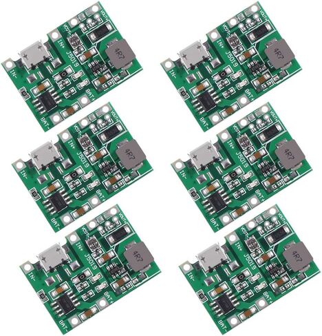 AITRIP 5PCS Type-C USB 3.7V 4.2V 1A 5W Lithium Li-ion 18650 Battery Charger Board DC-DC Step Up Boost Module TP4056 DIY Kit Parts in Kuwait