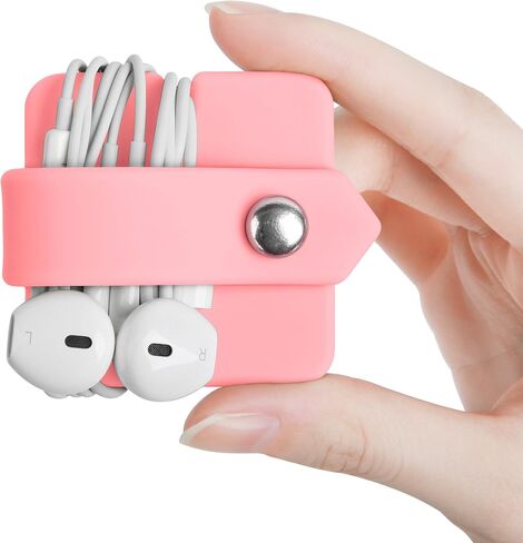 ELFRhino Silicone Earphone Organizer Earphone Wrap Winder Headphone Cord Organizer Wrap Winder Manager Cable Winder(Blue, 1 Piece) in Saudi Arabia