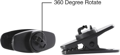 20 Pieces Clips for Earphone Wire 360 Degree Rotate Black Earphone Cable Clothing Clip for Fixing Headphone Wire (1.18 Inches) in Saudi Arabia