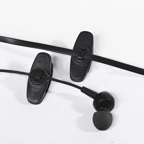 20 Pieces Clips for Earphone Wire 360 Degree Rotate Black Earphone Cable Clothing Clip for Fixing Headphone Wire (1.18 Inches) in Saudi Arabia