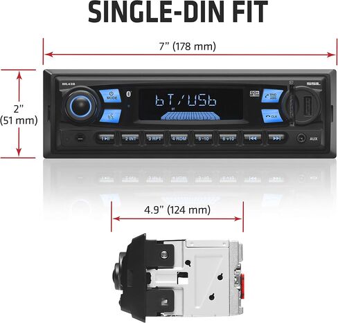 Sound Storm Laboratories ML41B Bluetooth Car Stereo, No DVD, USB, Aux-in in Kuwait