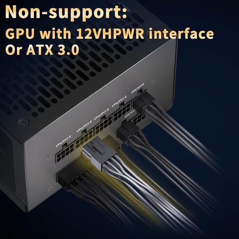 MUSETEX Power Supply 1000W, Full Modular ATX PC PSU, Multi Connectors, 140mm Ultra Quiet Cooling Fan, Computer Power Supply, Black (MU1000) in Kuwait