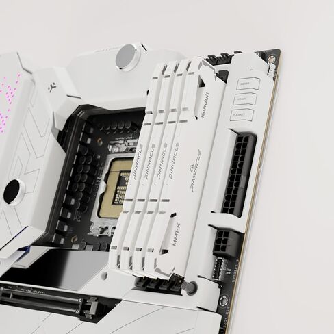 Timetec Pinnacle Konduit 16GB KIT(2x8GB) DDR4 3200MHz PC4-25600 CL16-18-18-38 XMP2.0 Overclocking 1.35V Compatible for AMD and Intel Desktop Gaming PC Memory Module RAM - White in Kuwait