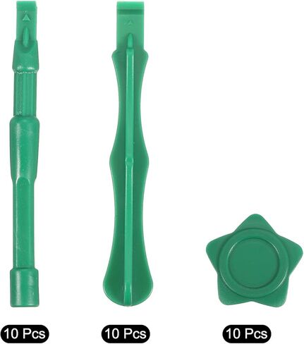 MECCANIXITY 30pcs Universal Plastic Spudger Crowbar Pry Bar Opening Repair Tools for Cellphone Mobile Phone Tablet Laptop PC, Green in Saudi Arabia