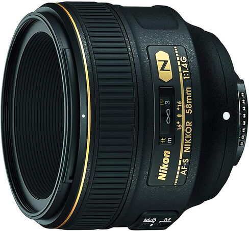 Nikon AF-S FX NIKKOR 58mm f/1.4G Lens for Nikon DSLR Cameras with AmazonBasics Circular Polarizer Lens - 72 mm in Saudi Arabia