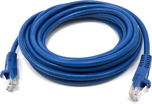 موصلات دقيقة بطول 1 قدم Cat6A Ultra Slim Patch 28AWG كابل أزرق (E09-001BL-SLIM) in Saudi Arabia