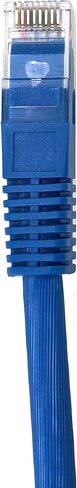 موصلات دقيقة بطول 1 قدم Cat6A Ultra Slim Patch 28AWG كابل أزرق (E09-001BL-SLIM) in Saudi Arabia