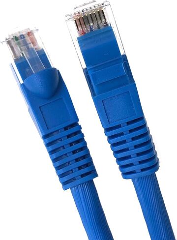 موصلات دقيقة بطول 1 قدم Cat6A Ultra Slim Patch 28AWG كابل أزرق (E09-001BL-SLIM) in Saudi Arabia