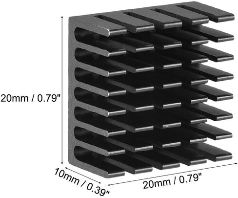 uxcell Electronic Radiators Heatsink for MOS GPU IC Chip Black 25 x 25 x 5 mm 10pcs in Kuwait