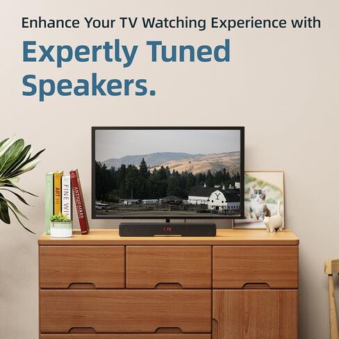 ELECTCOM PRO 18 inch Sound Bar for TV | HDMI, Bluetooth, AUX, RCA, Optical, Coaxial, USB | Compact Home Audio Speaker with 4 EQ Modes | Small Soundbar for TV/PC/Laptops/Tablets/Projectors in Kuwait