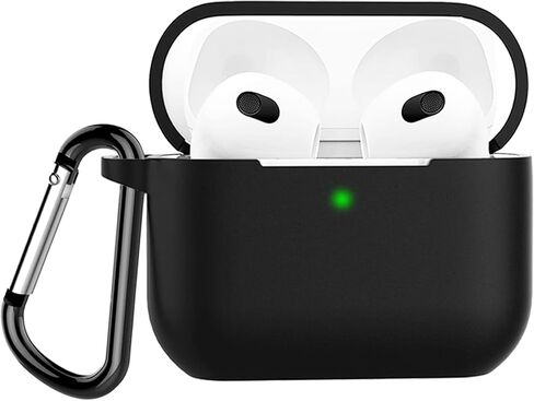 حافظة Coffea for AirPods 3، غطاء حماية من السيليكون مع سلسلة مفاتيح لأجهزة Apple AirPods الجيل الثالث 2021، [مسجلة ببراءة اختراع أمريكية] بورجوندي in Kuwait