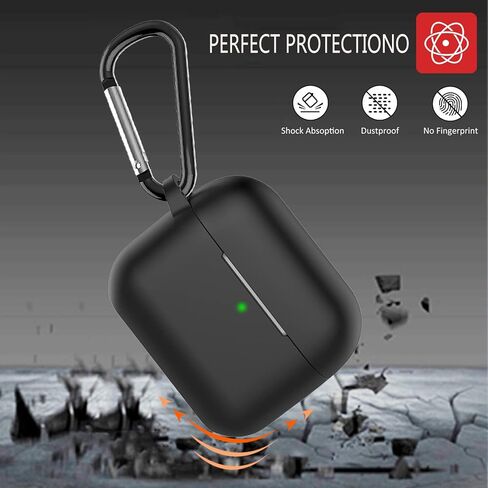 حافظة Coffea for AirPods 3، غطاء حماية من السيليكون مع سلسلة مفاتيح لأجهزة Apple AirPods الجيل الثالث 2021، [مسجلة ببراءة اختراع أمريكية] بورجوندي in Kuwait