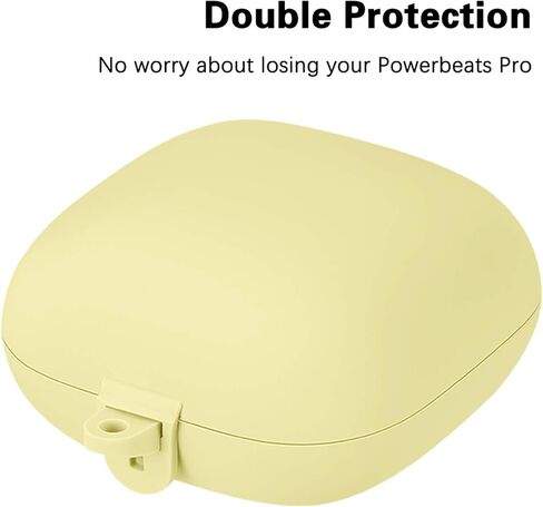 حافظة GEAK المحمولة Powerbeats Pro، غطاء سيليكون ناعم مقاوم للصدمات بحماية 360 درجة مع سلسلة مفاتيح متوافقة مع Beats Powerbeats Pro 2019، وردي وردي in Kuwait