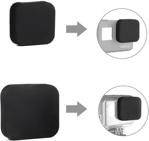 SOONSUN Silicone Lens Cap Cover Kit for GoPro Hero 5 6 7 Black Hero(2018) Camera and Housing Case (Included 2 x Lens Caps for Hero5 6 7 Black Camera and Housing) in Saudi Arabia