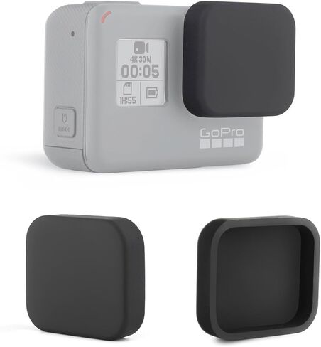 SOONSUN Silicone Lens Cap Cover Kit for GoPro Hero 5 6 7 Black Hero(2018) Camera and Housing Case (Included 2 x Lens Caps for Hero5 6 7 Black Camera and Housing) in Saudi Arabia