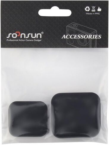 SOONSUN Silicone Lens Cap Cover Kit for GoPro Hero 5 6 7 Black Hero(2018) Camera and Housing Case (Included 2 x Lens Caps for Hero5 6 7 Black Camera and Housing) in Saudi Arabia