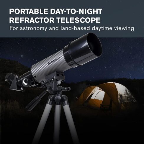 Celestron – 60mm Travel Scope DX – Ideal Portable Refractor Telescope for Beginners – Fully Coated Glass Optics – BONUS Astronomy Software Package – Includes Smartphone Adapter for Digiscoping in Saudi Arabia