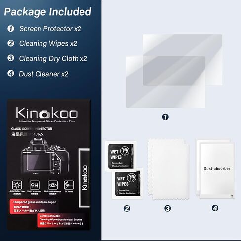 طبقة من الزجاج المقسى من kinokoo لواقي شاشة Leica Crystal Clear Film خالية من الفقاعات/مضادة للخدش (عبوتان) (M11) in Kuwait