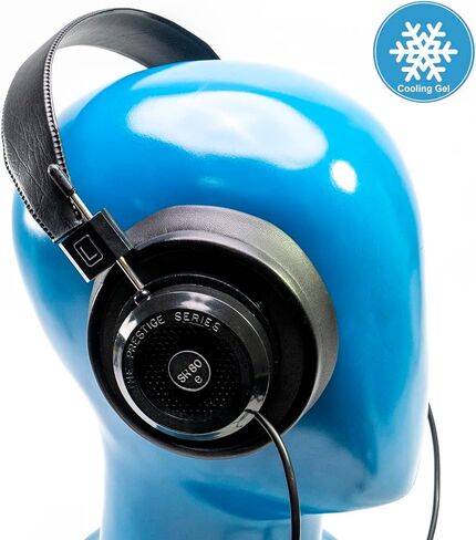 Voarmaks Larger Size 100mm Cooling Gel Over Ear Pads Replacement Cushion Compatible with Grado SR80 SR80x SR80E SR60 SR60i GS1000 GW100 SR325 SR225 RS1 and More in Saudi Arabia
