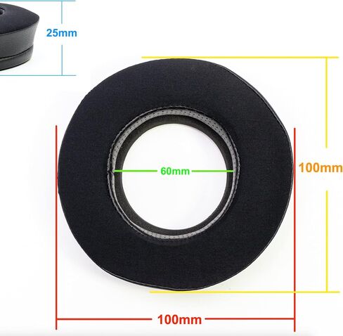 Voarmaks Larger Size 100mm Cooling Gel Over Ear Pads Replacement Cushion Compatible with Grado SR80 SR80x SR80E SR60 SR60i GS1000 GW100 SR325 SR225 RS1 and More in Saudi Arabia