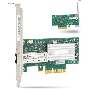 بطاقة شبكة عالمية، واجهة ألياف ضوئية SFP بطاقة شبكة 10 غيغابت، PCI-EX4 X8 X16 محول شبكة متعدد الوظائف من الألياف عالية السرعة LC، جهاز شبكة محمول لـ Linux/Window in Kuwait
