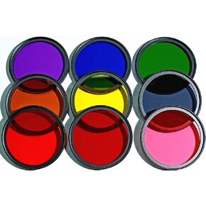 مجموعة فلتر ألوان 77 مم، بما في ذلك الفلاتر الحمراء والبرتقالي والأزرق والأصفر والأخضر والبني والأرجواني والوردي والرمادي في 9 ألوان، بالإضافة إلى حقيبة فلتر السفر، منشفة تنظيف العدسات in Kuwait