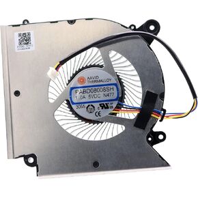 Deal4GO مروحة تبريد وحدة المعالجة المركزية PABD08008SH N477 بديلة لـ MSI GE66 GF66 GL66 GF76 GP66 GL76 GF65 GF75 GF63 MS-1581 MS-1583 MS-1541 MS-16R1 MS-16R2 in Kuwait
