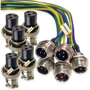 Lsgoodcare 5Pcs GX16-8pin Male Aviation Connector Power Electrical Terminal Socket with 20Awg 7.87Inch Cable & 5Pcs16MM 8Din Female Plug Sockets in Kuwait
