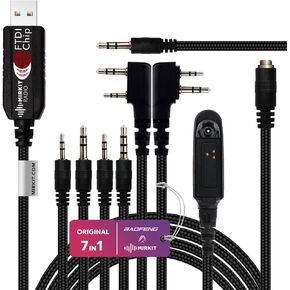 MIRKIT الأصلي Baofeng USB كابل البرمجة لBaofeng UV-9R BF-9700 A-58 UV-XR UV-5S GT-3WP بالإضافة إلى جهاز إرسال واستقبال راديو هام محمول Uportable Ham يده CB راديو الولايات المتحدة الأمريكية الضمان in Kuwait