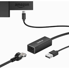محول إيثرنت لتلفاز الحريق من Belker Fire Stick Ethernet Adapter / محول إيثرنت مايكرو يو اس بي إلى آر جيه 45 ، كابل يو اس بي إلى آر جيه 45 لستيك تلفاز الحريق (الجيل الثاني جيني)، تلفاز إطفاء جديد بالكامل (2017)، كروم كاست Ultra/2/1/Audio إلخ. in Kuwait