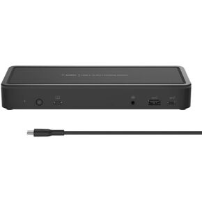 قاعدة إرساء Belkin USB C، محور من النوع C يدعم شاشات متعددة مع HDMI 2.0، ومنفذ DisplayPort، ومنافذ USB C، ومنافذ USB A، ومنفذ Gigabit Ethernet لأجهزة MacBookPro وAir وXPS وChromebook والمزيد in Kuwait