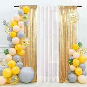 Eternal Beauty Sliver Sequin Wedding Backdrop Photography Background Party Curtain, 10Ft X 10Ft