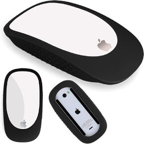 AKSHFETH Silicone Protector for Apple Magic Mouse 2, iMac Magic Mouse Cover Case for Apple Magic Mouse 1&II Anti-Drop Protective Sleeve(Black)