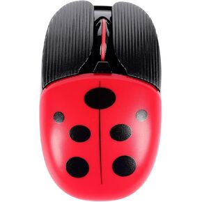 تشويي ماوس بلوتوث لاسلكي، ماوس هادئ قابل لاعادة الشحن بنمط دعسوقة لطيفة، ماوس محمول للسفر 1600 نقطة لكل بوصة، ماوس مكتب لاسلكي صامت بصري للكمبيوتر واللابتوب هدية (احمر) in Kuwait
