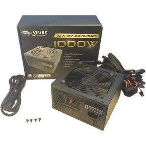 SHARK TECHNOLOGY® 1000W Black ATX12V EPS12 Silent 120mm Fan Gaming PC 2X PCI-E Power Supply ATX PSU in Saudi Arabia