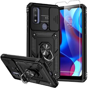 SMKY for Moto G Pure Phone Case,Moto G Play 2023 Case,with Screen Protectors and Camera Cover,[Military Grade] 16ft.Drop Tested with Magnetic Kickstand Protective Case for Moto G Play 2023, Blue