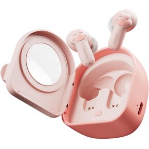 SOMIC Pink Cat Bluetooth Earbuds, Wireless Cute Headphones with Charging Case, in-Ear Light-Weight Headphones for Girls, Women, Kids Birthday Gift in Kuwait
