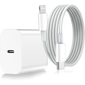 USB C iPhone Fast Charger with Cable, 18W PD Type C Charger Fast Wall Charger with 5ft USB C to Lightning Cable for iPhone 13 12 Pro 11 Xs Max XR X 8 Plus iPad Pro and iPad Air 3 iPad Mini 5 in Kuwait
