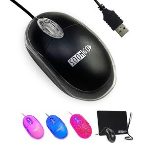 Mini Mouse Pad Kids Mice for Laptop USB LED Light 3 in 1 Gift Combo Mouse Pad Non-Slip Rubber Base USB Reading Lamp with Dimmable Touch Switch and Flexible Gooseneck for Laptop Home Office