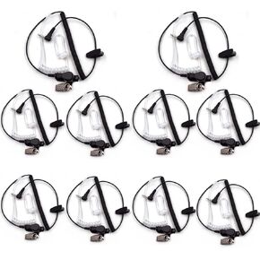 سماعة اذن للمراقبة 3.5 ملم لجهاز الاستقبال والاستماع فقط للكتف ومكبر الصوت والميكروفون موتورولا كينوود راديو ثنائي الاتجاه مع انبوب ملف شفاف (10 قطع) in Kuwait