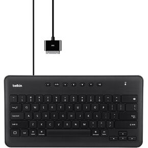 Belkin Wired Keyboard Stand For Apple iPad - Tablet Stand for Apple iPad, iPad Pro, iPad Mini & iPad Air Models w/ Lightning Port - iPad Accessories - Wired Keyboard iPad Stand w/ Full Size Keycaps